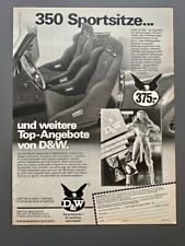 D&W Sedili Sportivi VW