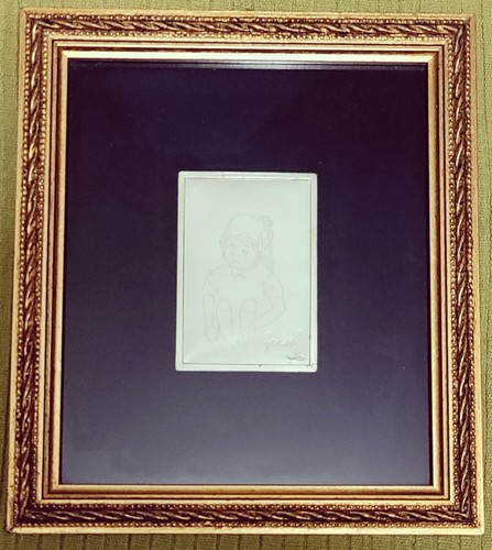 Quadro bambina su - quadro, foglia