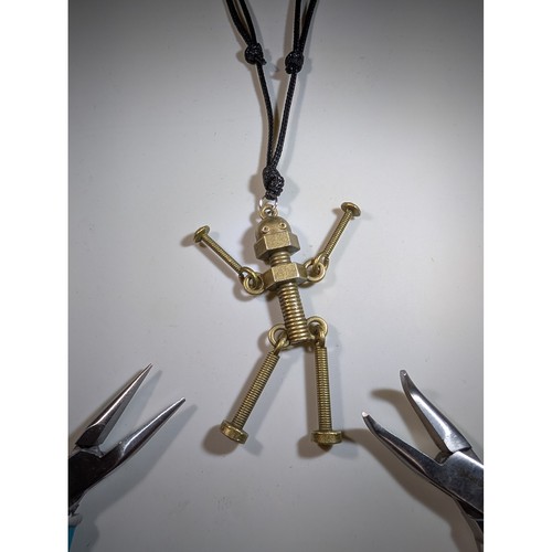 Collana ottone con ciondolo - collana,