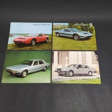 Lotto di 4 cataloghi di auto Maserati Quattroporte, Merak/SS e 2000. Strappi