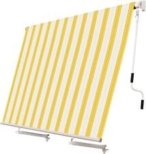 [4 COLORI] Tenda Da Sole a Caduta Avvolgibile 300x250 cm con Braccetti e Asta