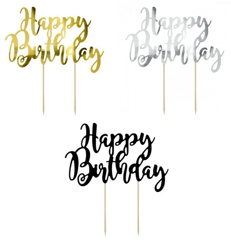 Cake topper happy birthday - happy,