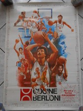 poster calendario 1984-BASKET/PALLACANESTO-CUCINE BERLONI-TORINO-cm.61,5x89