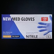 ✅GUANTO NEW MED GLOVES IN NITRILE BLU 30 CM TG. L 6,8 G R + / - 0,2  A Q L  1.0✅