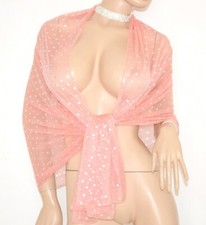 Stola donna rosa pois argento