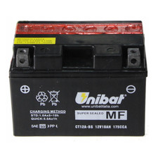 Batteria moto UNIBAT CT12A-BS = YUASA YT12A-BS YT12ABS YT12ABS CT12ABS