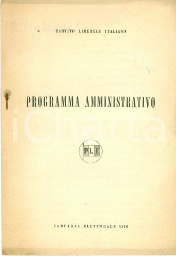 1956 partito liberale italiano - partito,