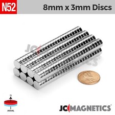8mm x 3mm 5/16x1/8" N52 Super