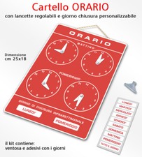 Cartello ORARIO regolabile