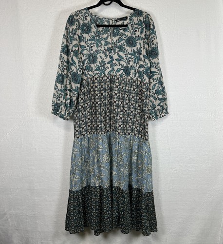Maxi abito patchwork - , strati