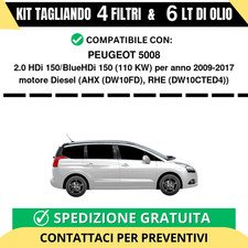 Tagliando per PEUGEOT 5008 2.0 HDi 150/BlueHDi 150 110 kw Diesel 2009-2017 - ...
