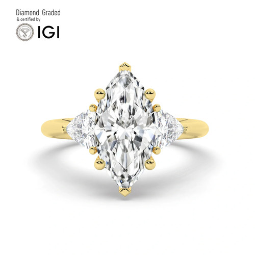 Anello trilogia diamanti