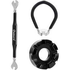 3 Pezzi Bicicletta Chiave Tiraraggi 6 in 1 per Raggi della Ruota Nero