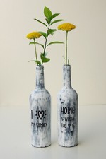 Coppia di bottiglie decorative