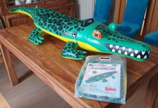 VINTAGE & RARE ALLIGATOR INFLATABLE TOY - 180 Cm - Year 1988 *NEW*