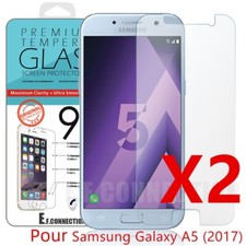 Lot2 pour Samsung Galaxy A5 2017 vitre protection verre trempé film protecteur