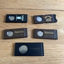 VINTAGE H. UPMANN, HABANOS, BOLIVAR Etc. Sliding Cigar Cutters Mixed Job Lot x 5
