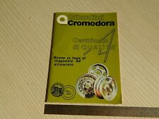 CERTIFICATO QUALITA' ORIGINALE 1980 CERCHI GILARDINI CROMODORA