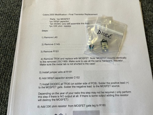 Cobra 2000 mosfet mod - 2000,