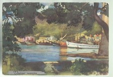 CARTOLINA ARTISTICA GINO FRATTINI VISIONI MARINE  FRATELLI CAVALCA LA SPEZIA G