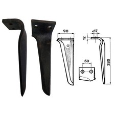 Dente per erpice maschio - dente,