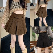 Gonna donna tessuto velluto a coste slim fit vita alta con design elegante perfe