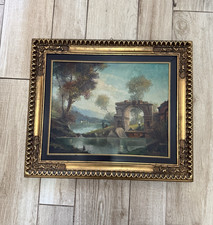 Quadro con cornice dorata - ,