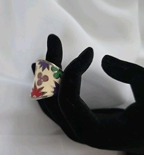 Anello Collezione Alan K. Designo Resina Smaltata Multicolore e 925 Misura 7