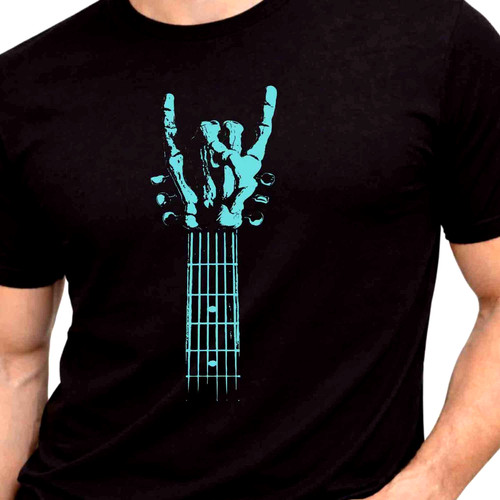 Maglietta rock hand guitar - maglietta,