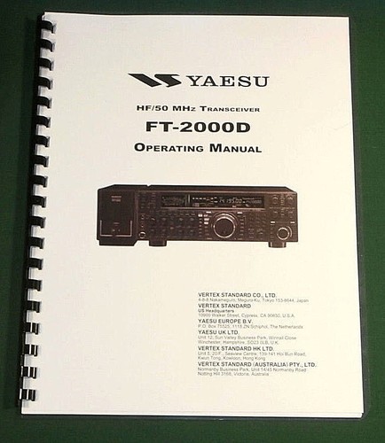 Yaesu 2000d manuale di - yaesu, ft-2000d
