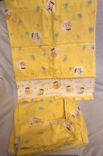 Completo lenzuola per lettino, colore giallo a fantasia