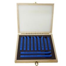 UTENSILI DA TAGLIO LAME IN ACCIAIO PER TORNIO 10X10 MM 11 PZ CASSETTA TUNGSTENO