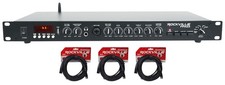Rockville PPA53 Preamp Pro 1U preamplificatore con interfaccia Bluetooth/USB + cavi XLR