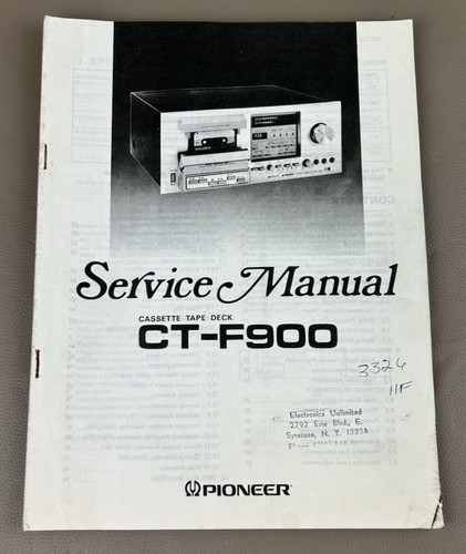 Pioneer f900 cassette deck - pioneer,