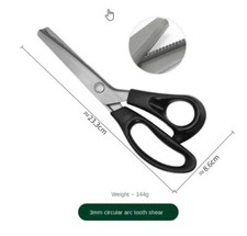 UTENSILI LAVORO FORBICI DENTATE TRIANGOLARI X TESSUTI RICAMI DECUPAGE RIFINITURE