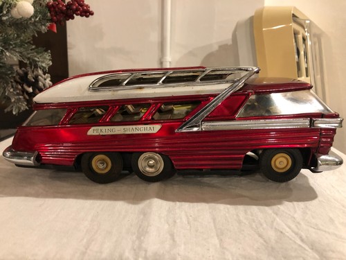 Vintage electric tin bus - electric,