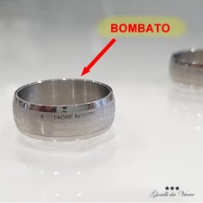 ANELLO BOMBATO ACCIAIO PADRE