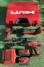 Combo Trapano Avvitatore impulsi Smerigliatrice 2 batterie carica batteria Hilti