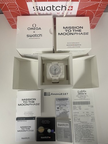 Omega swatch bianco snoopy - bianco,