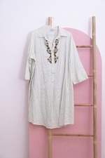 Antica Sartoria Di Positano - Vestito Estivo Camicia Lunga Con Decorazioni 