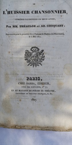 Jovial l huissier - m., l'huissier