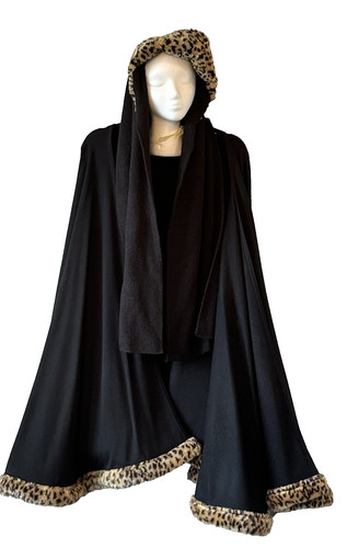 Poncho mantello nero - , elegante