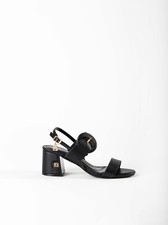 Laura Biagiotti Sandali Tacco Alto Largo Eleganti Comodi Donna Nero Beige