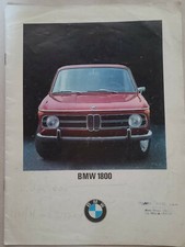 Brochure Depliant BMW 1800 1969 Italiano Rara 16 pag
