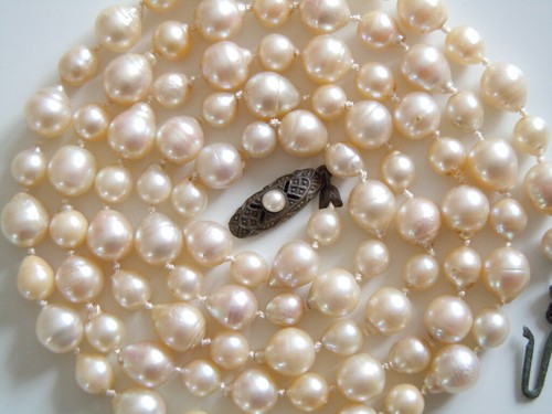 Collana perle vere annodate - perle,
