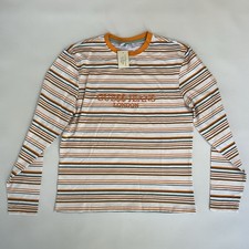 T-shirt Guess uomo Originals London a righe maniche lunghe multicolore taglia L