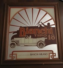 Rarissimo Quadro Specchio Società Edoardo Bianchi Milano La Vettura Tipo 18