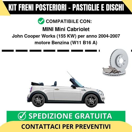 Kit freni posteriori per mini - per,