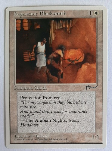 Repentant blacksmith - ►repentant,