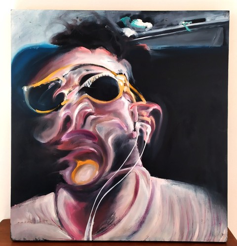 Head study portrait - , oil